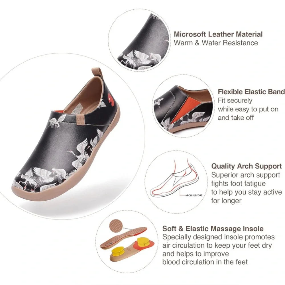 NWT UIN Women’s Comfortable Shoes PU/Crane In Dark/US5 - Picture 4 of 10